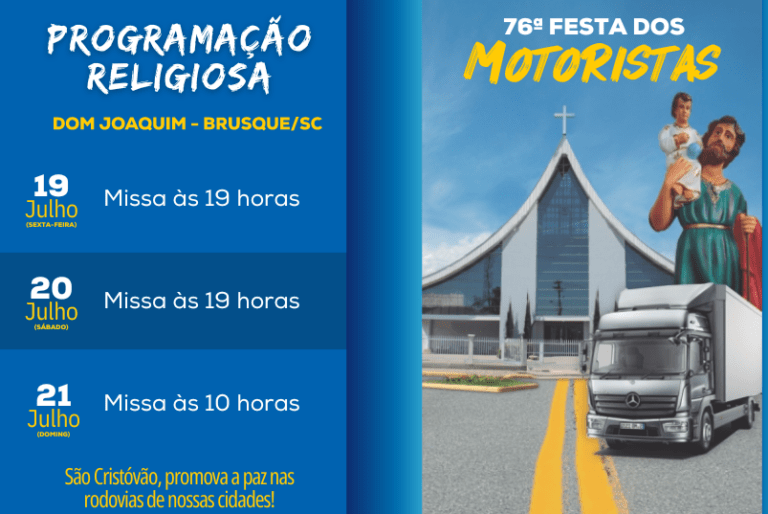 76ª Festa dos Motoristas – Bairro Dom Joaquim – Brusque. Salão São Cristóvão.